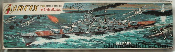 Airfix 1/600 German Battleship Bismarck (Bismark) Craftmaster Issue, 1802-150 plastic model kit